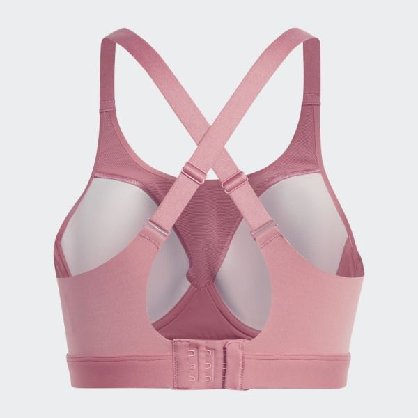 Tailored Impact Luxe Training High-Support Bra Pink Adidas