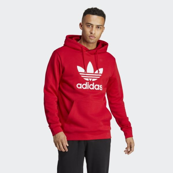 Adidas Scarlet Adicolor Classics Trefoil Hoodie