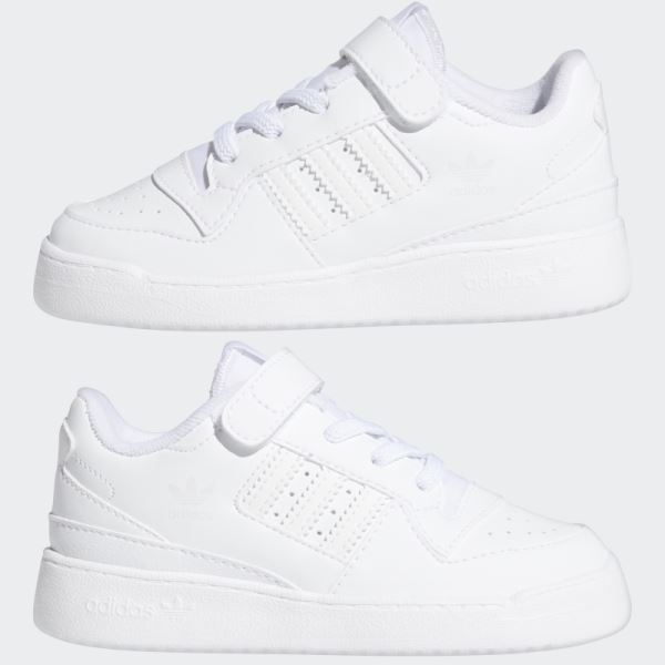 Adidas White Forum Low Shoes