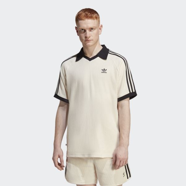 Adidas Adicolor Classics Waffle Polo Shirt White