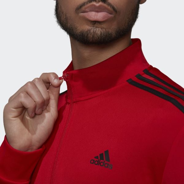 Essentials Warm-Up 3-Stripes Track Jacket Adidas Scarlet