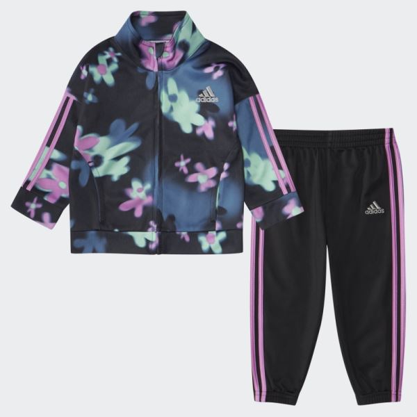 Adidas Black Camo-Print Track Set