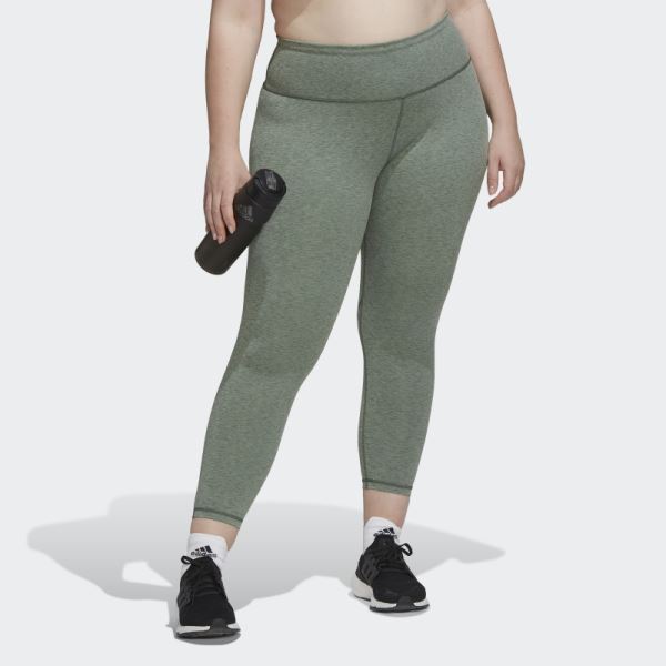 Optime Training Leggings (Plus Size) Green Oxide Mel Adidas