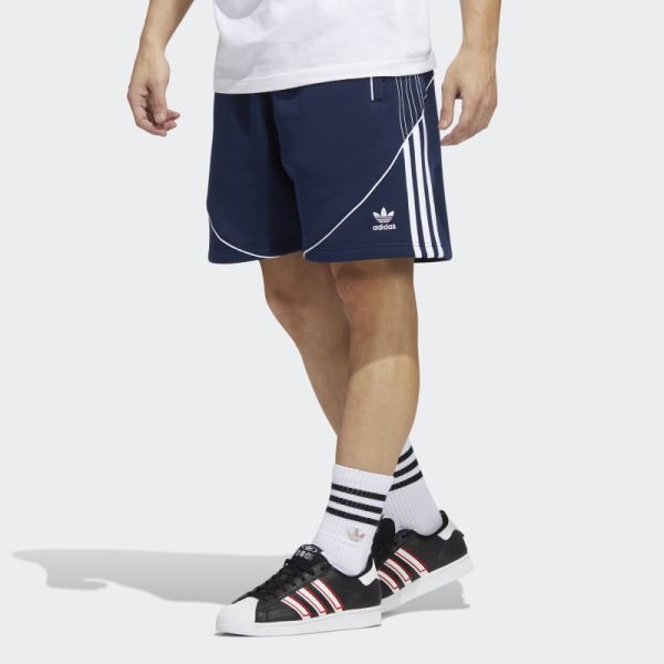 Navy SST Fleece Shorts Adidas