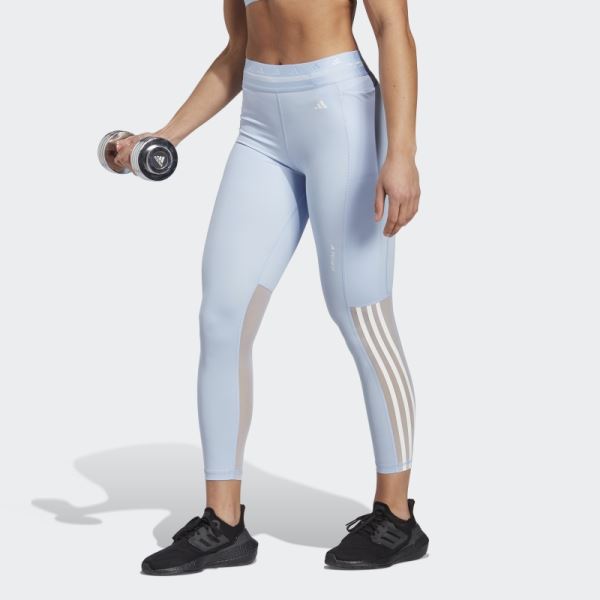 Techfit Hyperglam 7/8 Leggings Adidas Blue Dawn