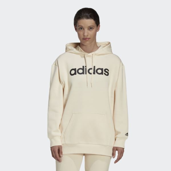 Essentials Oversize Fleece Hoodie Adidas Ecru Tint