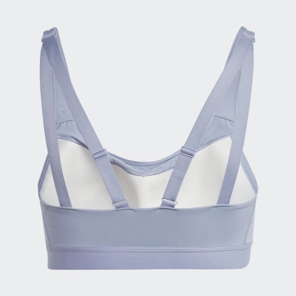 Silver Violet Adidas TLRD Move Training High-Support Bra (Plus Size)