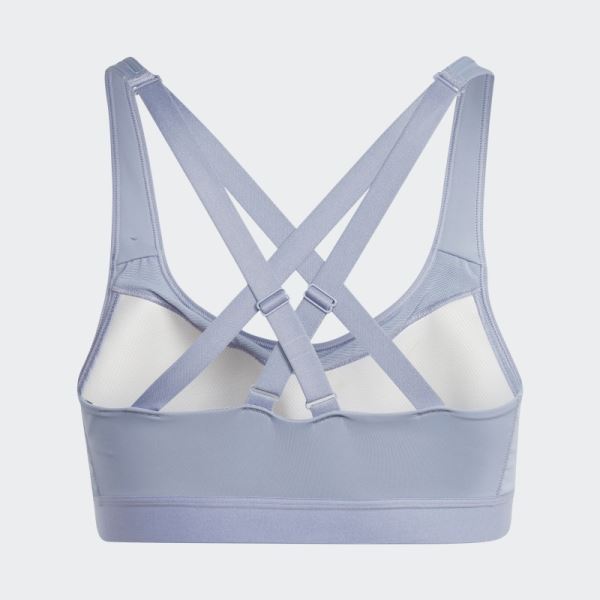 Silver Violet Adidas TLRD Move Training High-Support Bra (Plus Size)