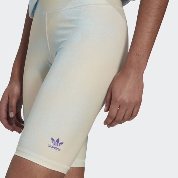 Blue Allover Print Bike Leggings Adidas