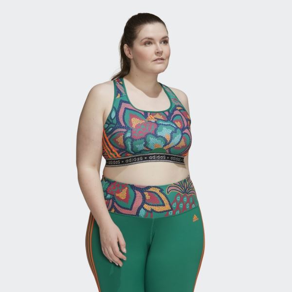 Medium-Support Bra (Plus Size) Bold Green Adidas