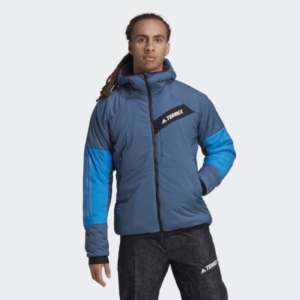 Terrex Techrock Stretch PrimaLoft Hooded Jacket Steel Adidas