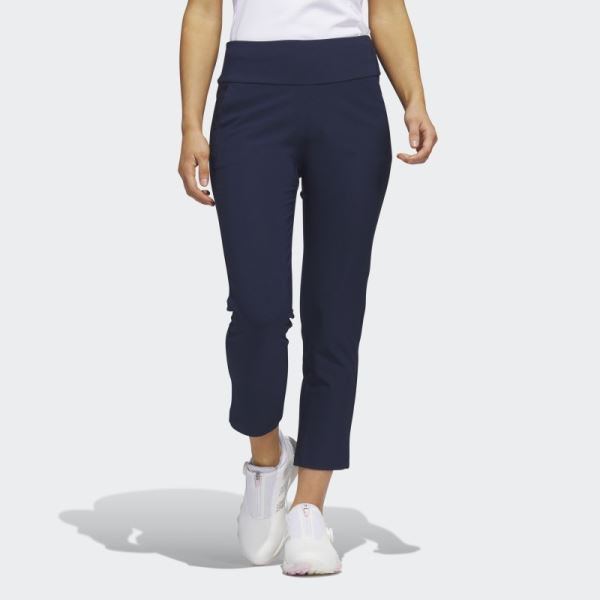 Navy Adidas Pull-On Ankle Pants