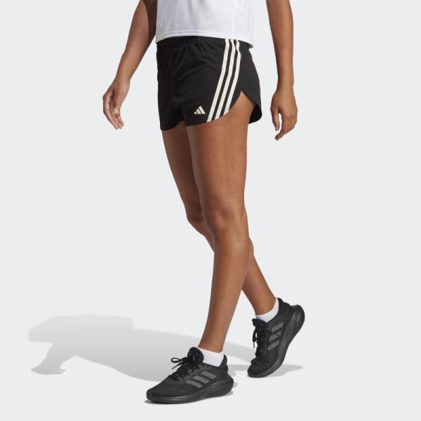 Run Icons 3-Stripes Low Carbon Running Shorts Black Adidas