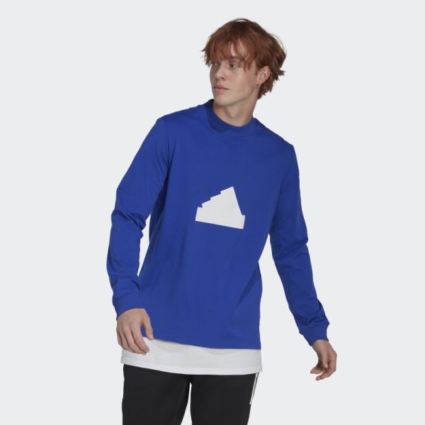 Long Sleeve Tee Blue Adidas