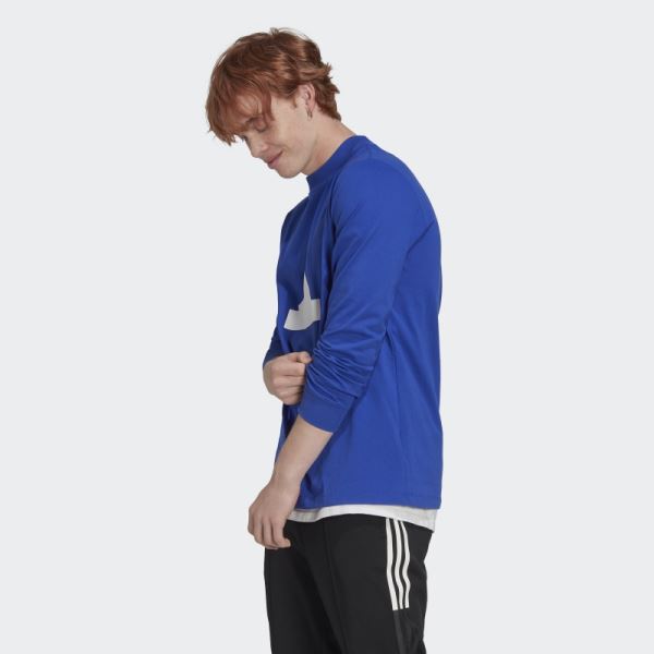 Blue Adidas Long-Sleeve Top