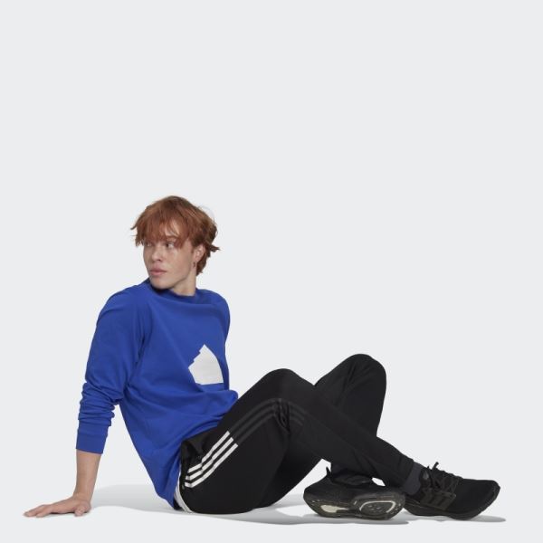 Blue Adidas Long-Sleeve Top