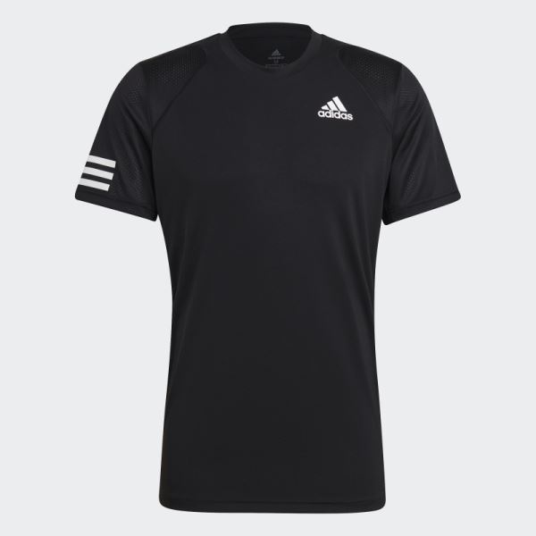 Club Tennis 3-Stripes T-Shirt Adidas Black