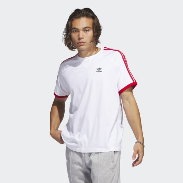 White Adidas SST 3-Stripes T-Shirt