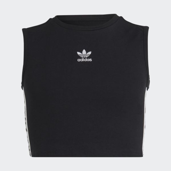 Black Adidas Adicolor Crop Tank Top