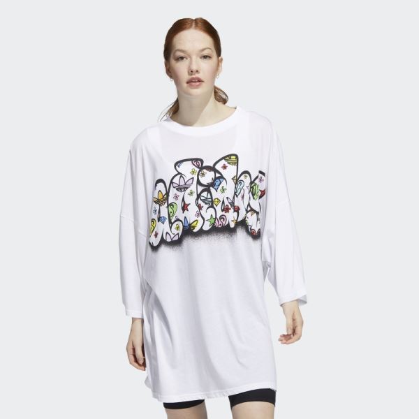 Jeremy Scott Tee Dress Adidas White