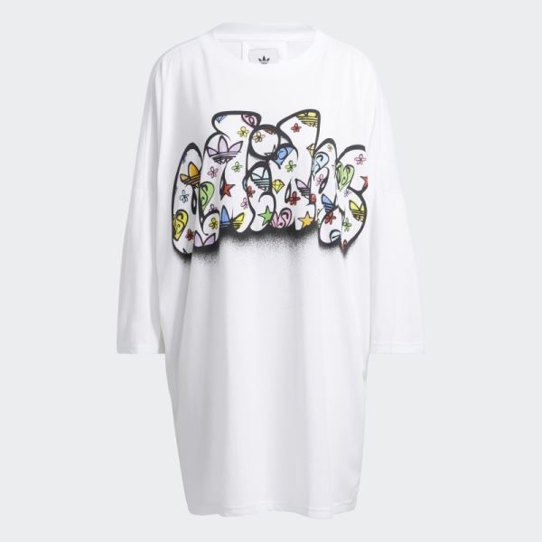 Jeremy Scott Tee Dress Adidas White