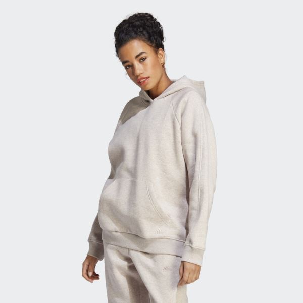 Taupe Mel Adidas ALL SZN Fleece Boyfriend Hoodie