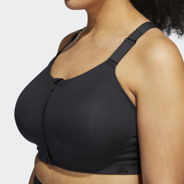 Black Adidas TLRD Impact Luxe Training High-Support Bra (Plus Size) Hot