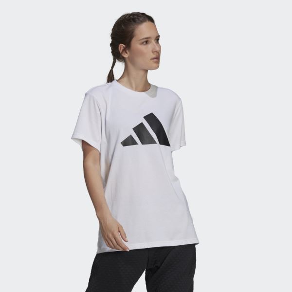 White Future Icons Logo Graphic Tee Adidas