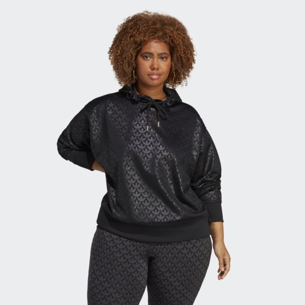 Adidas Logo Hoodie (Plus Size) Black