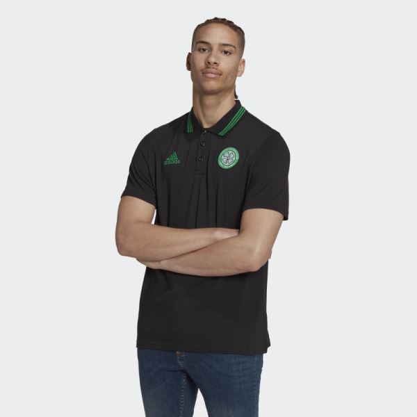 Adidas Black Celtic FC DNA Polo Shirt