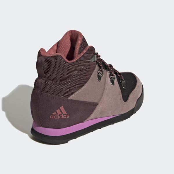 Maroon Adidas TERREX Climawarm Snowpitch Winter Shoes