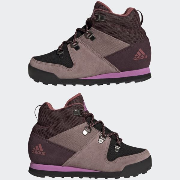 Maroon Adidas TERREX Climawarm Snowpitch Winter Shoes