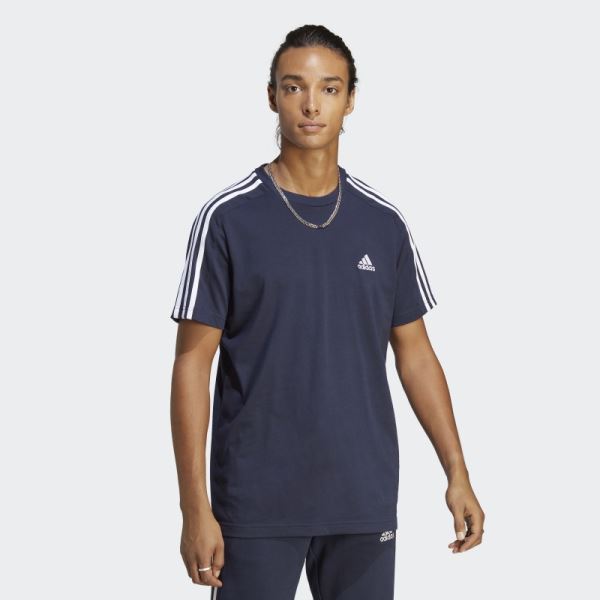 Essentials Single Jersey 3-Stripes Tee Ink Adidas