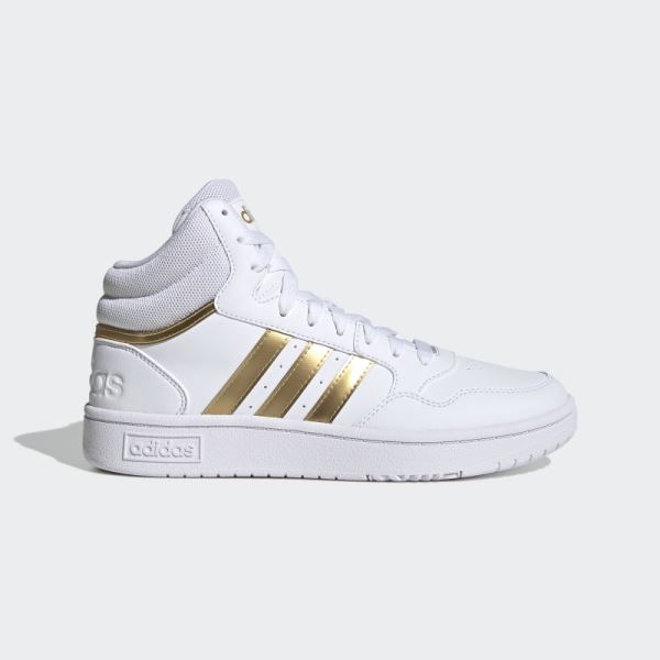 Adidas White Hoops 3.0 Mid Lifestyle Basketball Classic Shoes