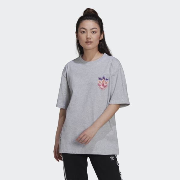 Logo Play Tee Adidas Light Grey Heather