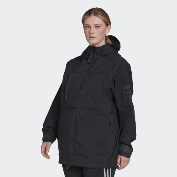 Black TERREX Xploric RAIN.RDY Hiking Jacket (Plus Size) Adidas