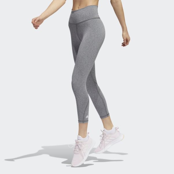 Adidas Optime Training 7/8 Leggings Dark Grey Heather