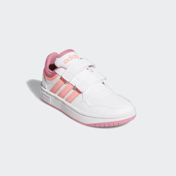 Adidas Hoops Lifestyle Basketball Hook-and-Loop Shoes White