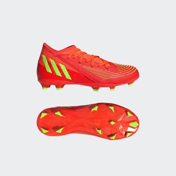 Red Adidas Predator Edge.3 Firm Ground Cleats