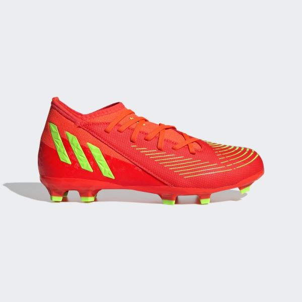 Red Adidas Predator Edge.3 Firm Ground Cleats