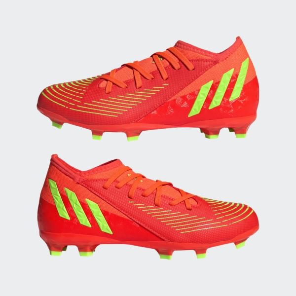 Red Adidas Predator Edge.3 Firm Ground Cleats