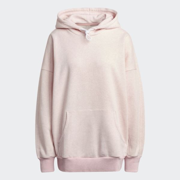 Adidas Sportswear Studio Lounge Fleece Hoodie Hot Botanic Pink Mel