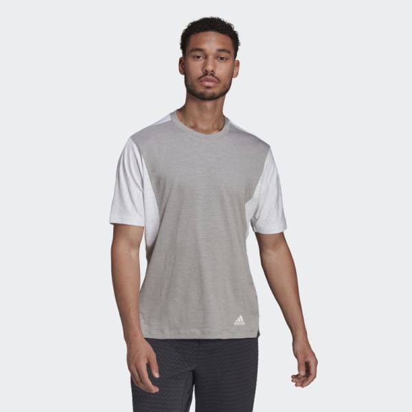 Mgh Solid Grey Adidas Well Being Training Tee