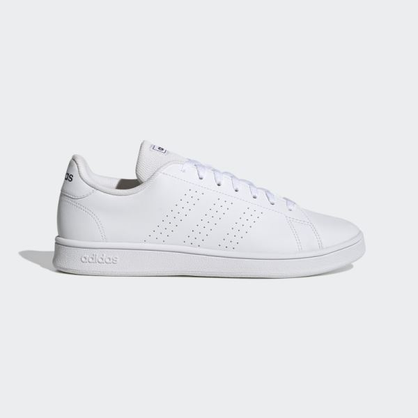 White Adidas Advantage Base Court Lifestyle Shoes