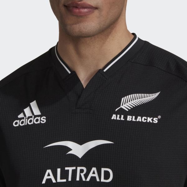 Black Adidas All Blacks Rugby Home Jersey