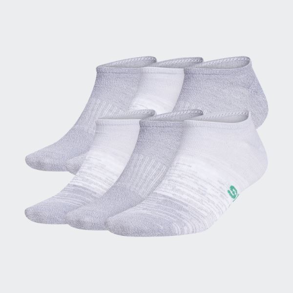 Adidas White Superlite Badge of Sport No-Show Socks 6 Pairs