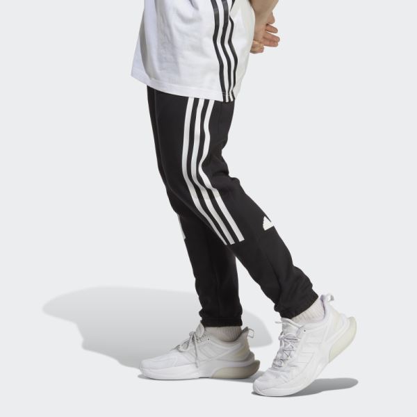 Black Adidas Future Icons 3-Stripes Pants