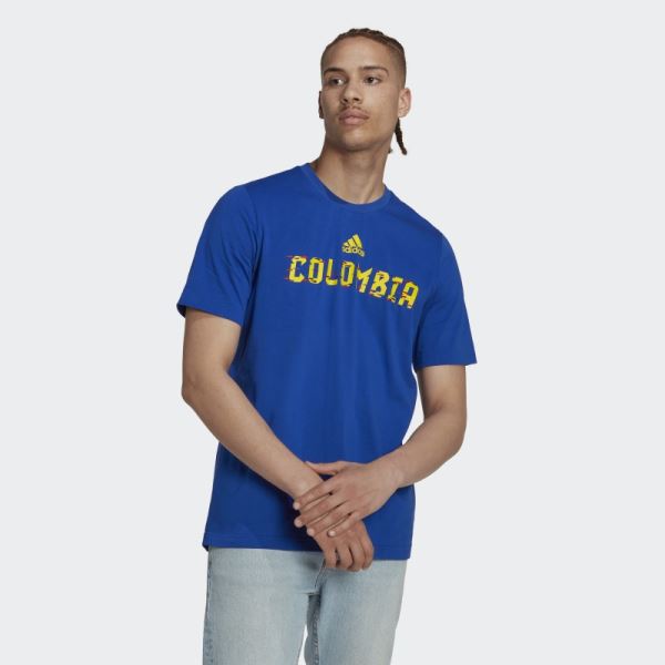 FIFA World Cup 2022 Colombia Tee Adidas Royal Blue