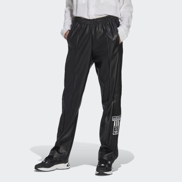 Black Centre Stage Faux Leather Adibreak Pants Adidas