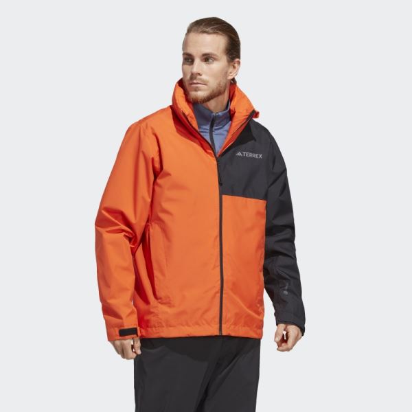 Adidas Terrex Multi RAIN.RDY 2-Layer Rain Jacket Orange Fashion